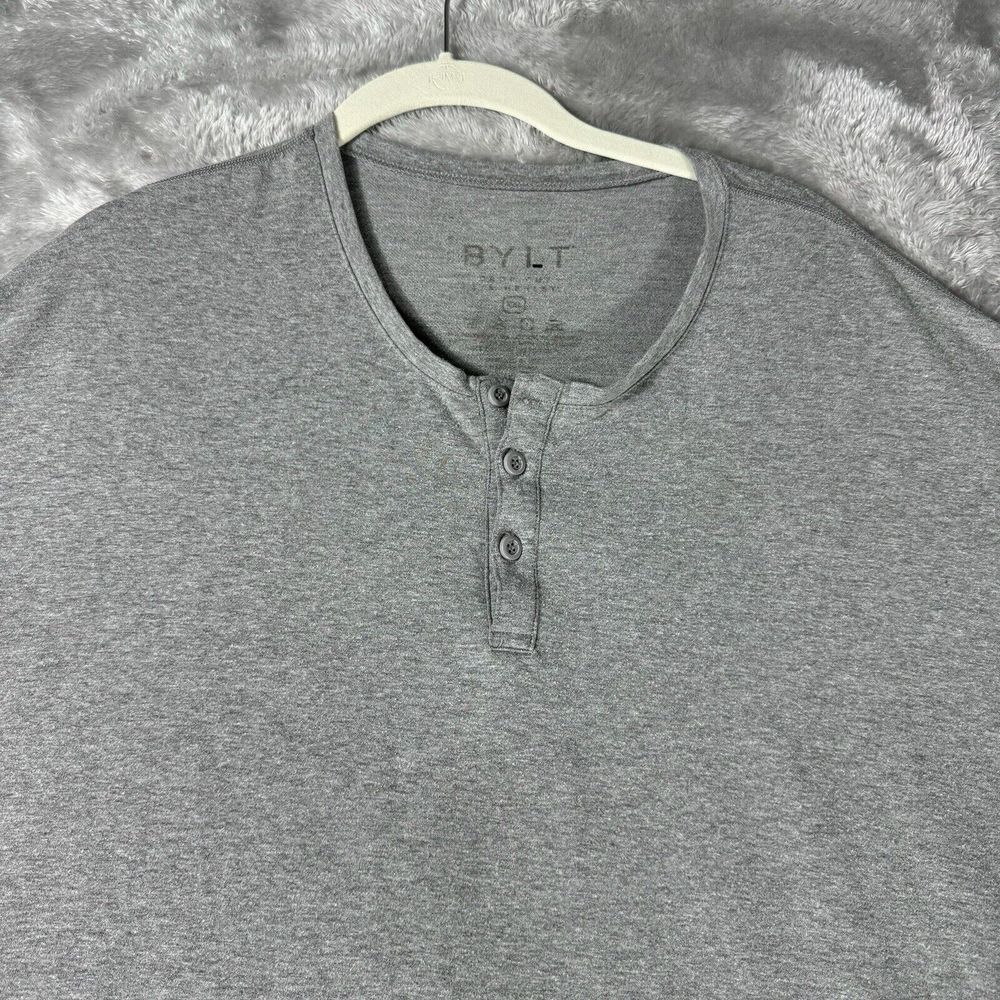BYLT Drop Cut Henley Stealth Polo Shirt Mens 2XL Performance Athleisure Golf Gym